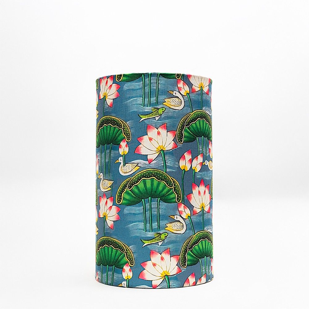 Pichwai Wooden Table Lamp shade | Mango wood Table Lamp