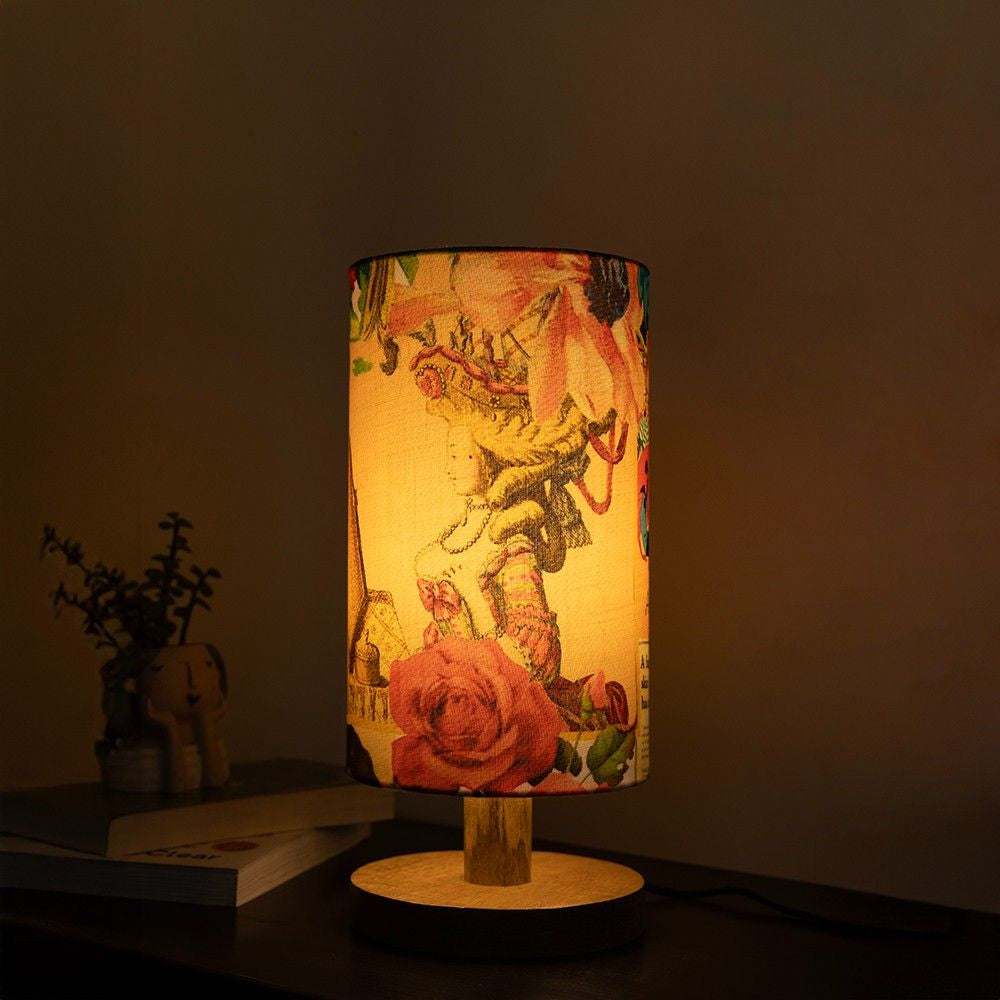 Vintage Wooden Table Lamp shade | Mango wood Table Lamp