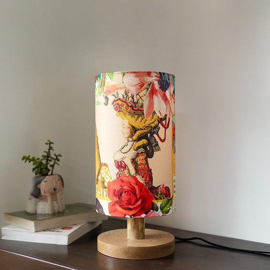 Vintage Wooden Table Lamp shade | Mango wood Table Lamp