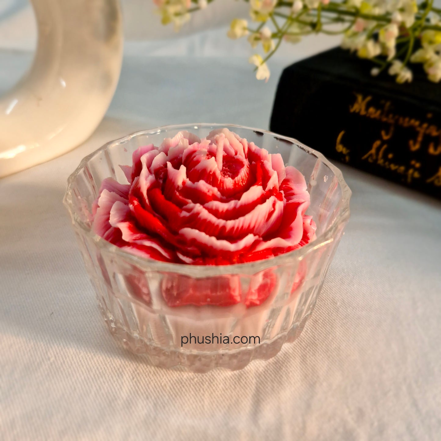 Scented candle, peony candle