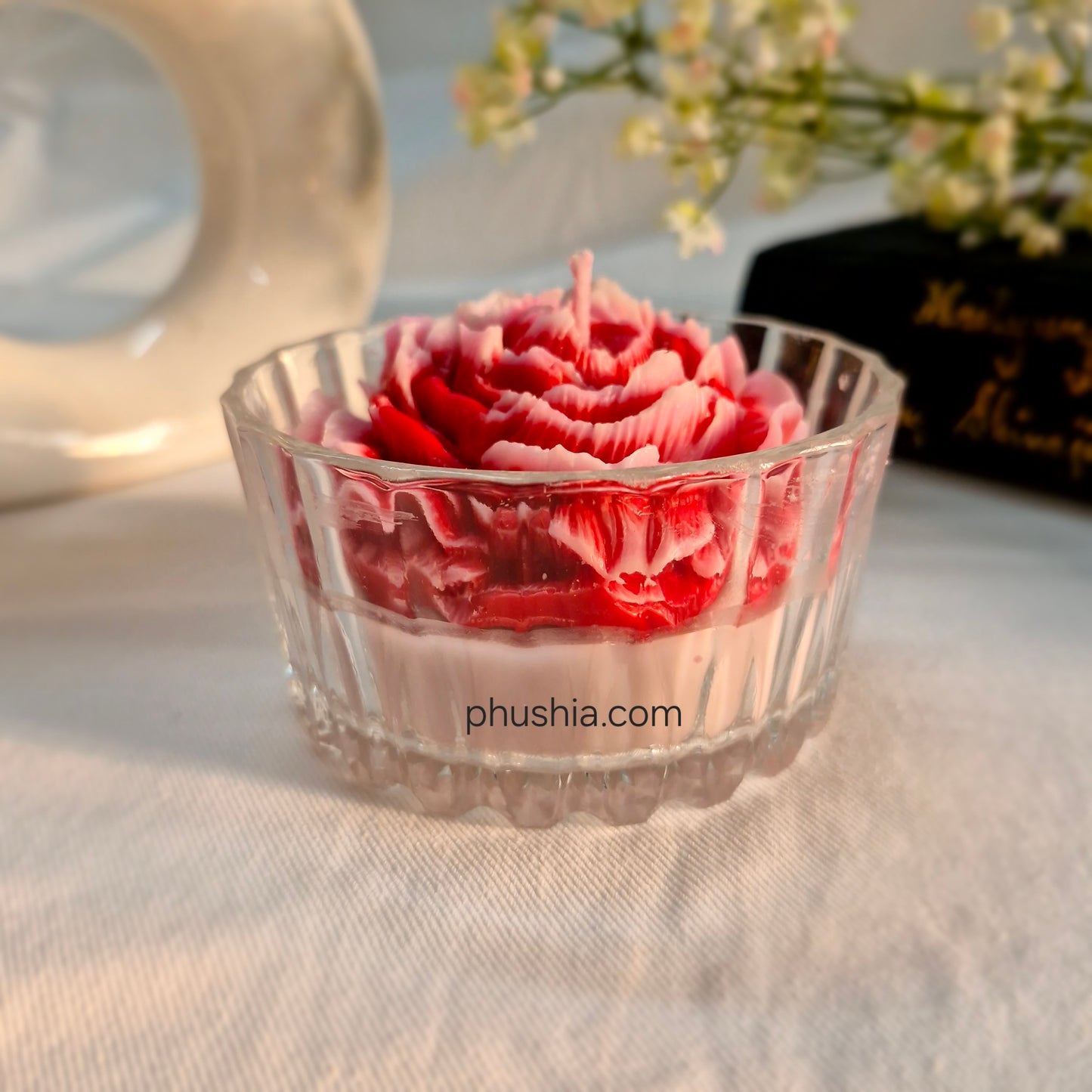 Red Poeny Candle