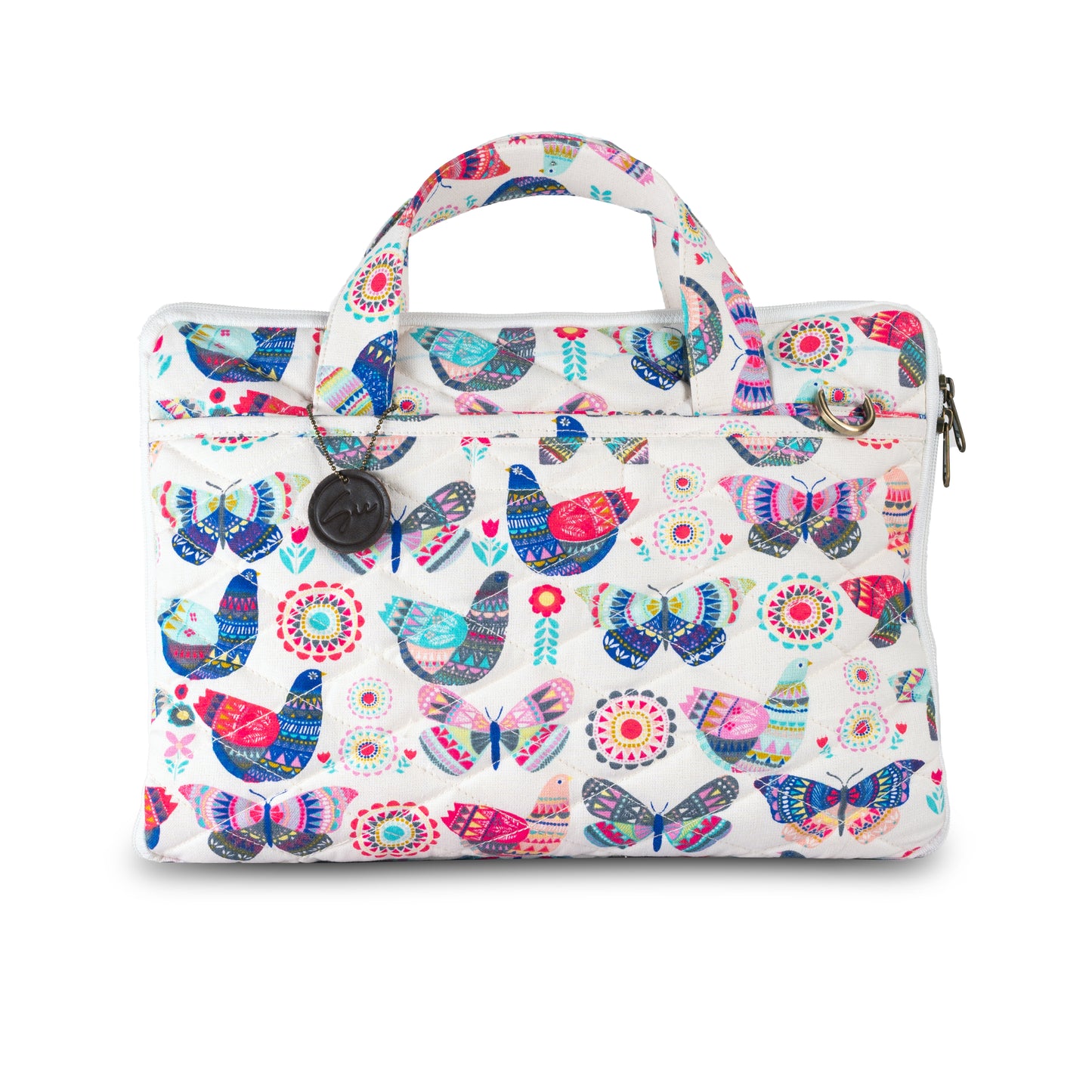 Butterfly Print Canvas Fabric Laptop Sleeve/ Macbook Sleeve | Premium Laptop Sleeves & Bags | MacBook Covers for Women