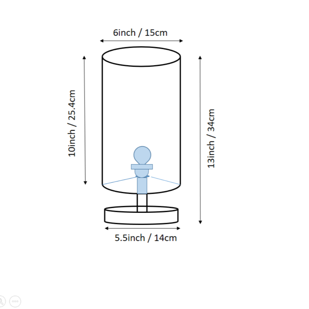 Animation Print Wooden Table Lamp shade | Mango wood Table Lamp