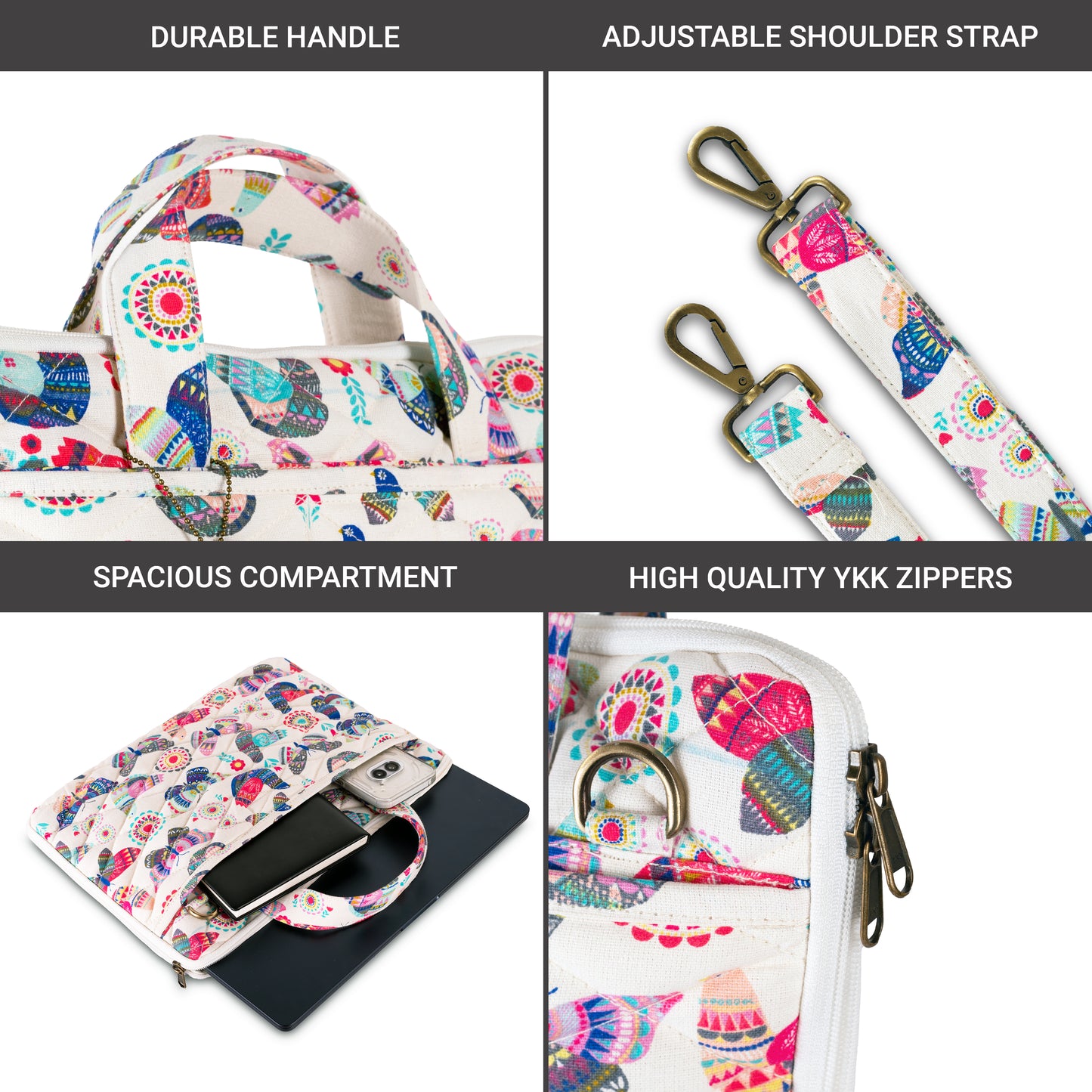 Butterfly Print Canvas Fabric Laptop Sleeve/ Macbook Sleeve | Premium Laptop Sleeves & Bags | MacBook Covers for Women