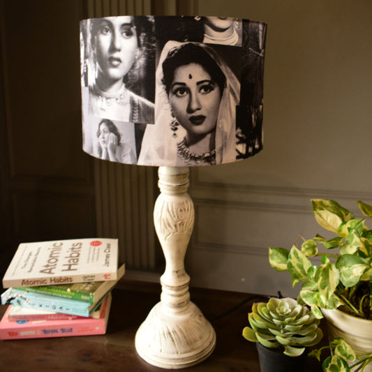 Retro Theme Print Drum Lampshade |Bollywood Theme Drum Lampshade