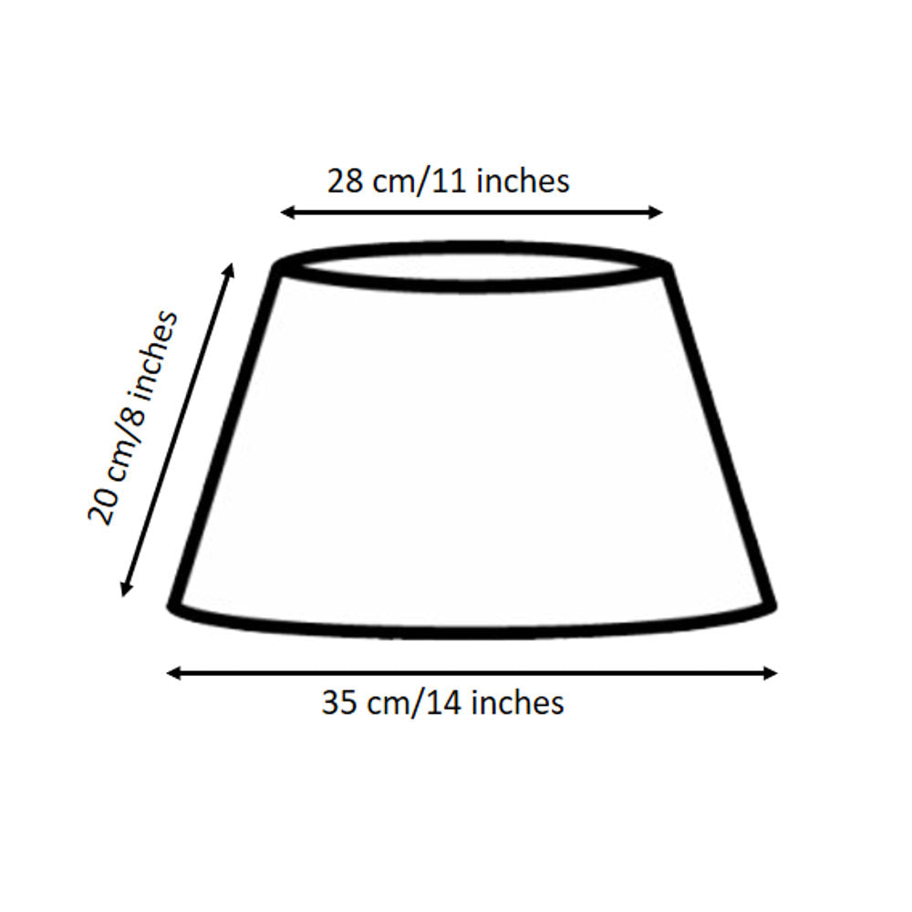 Blue Cotton Gathered Drum Lampshade