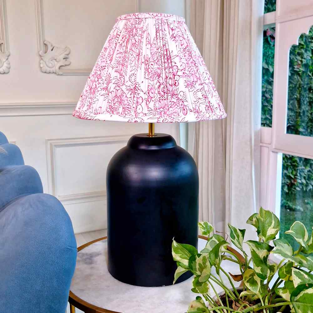 Pink Cotton Empire Gathered Lampshade