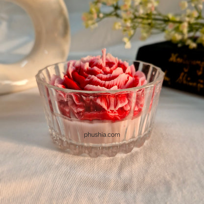 Red Poeny Candle